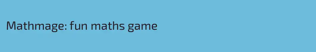 Mathmage: fun maths game